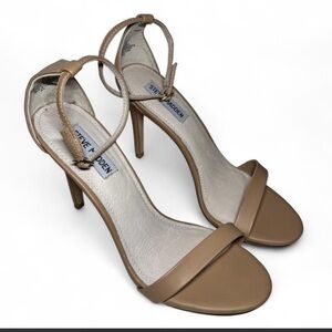 Steve Madden Beige Ankle Strap Heels
